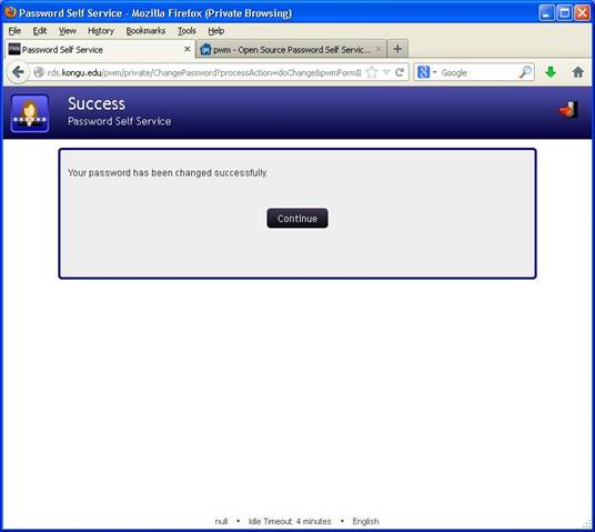 Password Changed